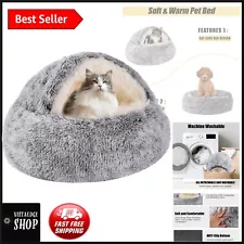 Modern Anti-Slip Cat Bed with Cover - Washable Pet Cave for Indoor Use