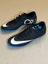 Mens Nike CR7 Mercurial Indoor Soccer Shoes 684875-014 Size 8. Black