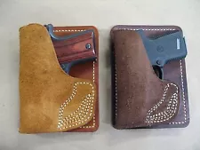 AZULA Leather Inside Pocket Wallet Handgun Holster CCW For..Choose Gun Model