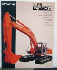 1998 Hitachi Super EX230V Excavator Specifications Construction Sales Brochure