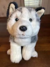 Siberian Husky 12” Dog Plush! Blue Eyes Realistic Puppy Dog! No Tags NICE