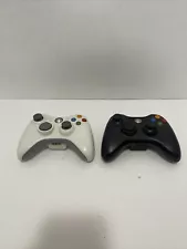 Microsoft Xbox 360 Wireless Controller. One White And One Black. Tested.