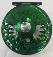 NEW ABEL VAYA 5/6 GRASS GREEN FLY REEL ENGRAVED UNDERWOOD ON THE HUNT