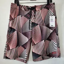 Oakley Boardshorts Men 32 Swimming Shorts Trunks Geo Palm Trees Print NWT