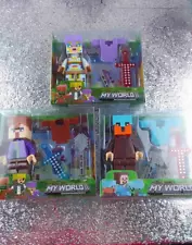 3 Figures Action Lego Minifigures Minecrafts My World 2 NO. 19-22 Movie Serie