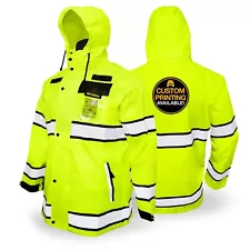 KwikSafety TORRENT Class 3 Safety Rain Jacket | Class 3 ANSI OSHA Rain Gear