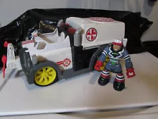 rescue hero H0705 ambulance with stretcher{aid car},fisher price,mattel 2004