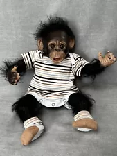 Ashton Drake Baby Monkey Chimp Orangutan Doll 15" Cindy Sales Realistic