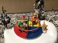 Lemax Christmas Village Kids on Playground Merry Go Round For Layout Decorations