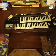 1972 Conn Organ in Good Working Condition With Bench & Certificate Of Guarantee