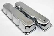 1968-1979 AMC Jeep V8 Chrome Short Style Steel Valve Covers - 304 360 390 401