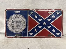 Georgia State Flag Booster License Plate