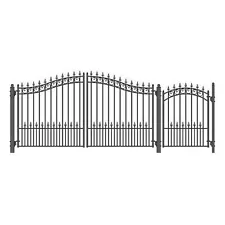 ALEKO Prague Style Steel Dual Driveway Combo 14 ft Gate with Pedestrian Gate