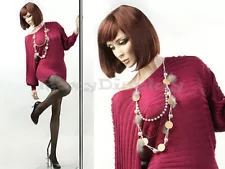 Female Fiberglass Mannequin With Pretty Face Elegant Pose #MZ-ZARA3