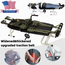 Cervical Spine Lumbar Traction Bed Back Pain Therapy Massage Stretching Table US