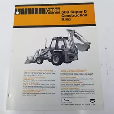 Case 580 Super D Construction King Sales Brochure 1980 Specifications Photos