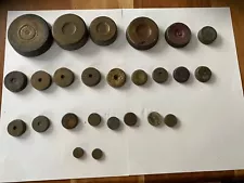 USED ​​BRASS WEIGHTS FOR ANTIQUE SCALES AND POCKET SCALES 25 pieces