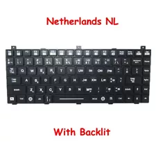 Laptop With Backlit Keyboard For GETAC B300 G5 B300G5 Netherlands NL Black Frame