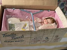 1959 Never played with Toodles Travels Doll & Car Bed Store Sold Condition