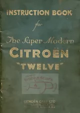 CITROEN OWNERS MANUAL TRACTION AVANT TWELVE 12 OWNER'S BOOK