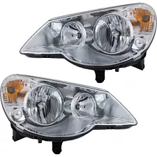 Headlight Assembly Set For 2007-10 Chrysler Sebring Left Right Sedan Convertible (For: 2008 Chrysler Sebring)