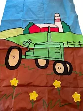 Vinyl Tractor Barn Porch Flag Colorful Spring Flowers Daisies