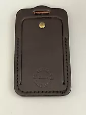 Filson Bridle Leather Luggage Tag, dark brown leather great condition - No Strap