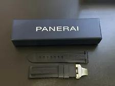 Original Panerai 24mm XL Black OEM Rubber Dive Strap With Deployant Clasp