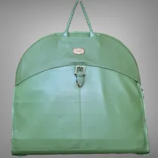 SAMSONITE BLACK LABEL RESORT IZOLA GREEN LEATHER GARMENT BAG