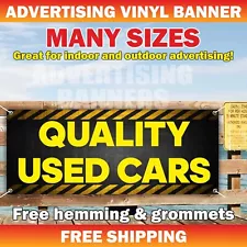 QUALITY USED CARS Advertising Banner Vinyl Mesh Sign dealer auto service credit