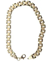 10kt Yellow Gold Oyster Link Chain Necklace Bracelet Men's Women 6mm Sz 7"-26"