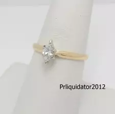 .38CT Marquise Diamond Solitaire Engagement Wedding Bridal Ring 14K Yellow Gold