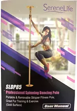 Serenelife Professional Spinning Dance Pole Portable & Removable Fitness Gold