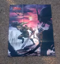 Rare The Legend of Zelda Twilight Princess Gamecube Promo Foldable Poster Large