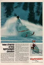 1970 Johnson Skee-Horse Snowmobile Original Color Ad