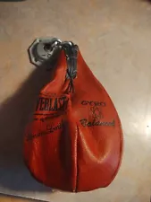 Vintage Everlast #4210 Gyro Balanced Genuine Leather Speed Punching Bag W Swivel