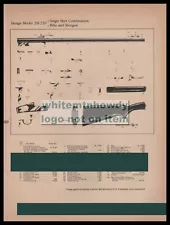 1981 SAVAGE Model 219 220 Combination Rifle Shotgun Parts List