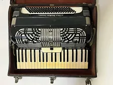 Italo American Gloria Accordion Chicago with Hard Case & Strap Vintage Tested