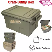 Military Ammo Box Plastic Mtm Storage Case Ammunition Utility Crate 65 Pounds