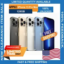 New Apple iPhone 13 PRO MAX 128GB UNLOCKED Clearance Sale Same Day Shipping US