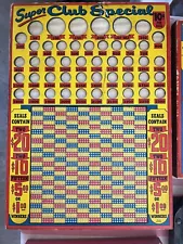 Gaming punch board Vintage “Super Club Special” Great Condition. Un-used