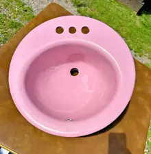 Vintage Kohler Pink Cast Iron Bathroom Sink 19" X 19" New Old Stock 2916-19-