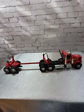 Ertl 1 25 Scale Peterbilt Logging Truck Trailer 21" Red W Decal VTY