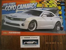 Camaro 2012 COPO Concept Sales Info Card Inc Business Card