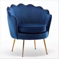 Chic Velvet Barrel Chair with Gold Legs - Perfect for Any Style!