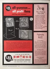 1955 AD(H18)~LAU BLOWER CO. DAYTON, OHIO. "A FULL FAN LINE FOR EVERY NEED"