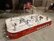 1962 H-30 Munro Electric National table Hockey game, has glass, nice condition