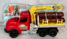 Large Toy Semi Truck Logging Truck Log Hauler With Logs and Grapple, 21” New