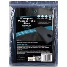 Waterproof Massage Sheet with Facehole for Table Black Colour Safe Against Oil