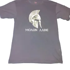 Molon Labe Spartan Helmet - Black - T shirt - By Rothco - Lrg